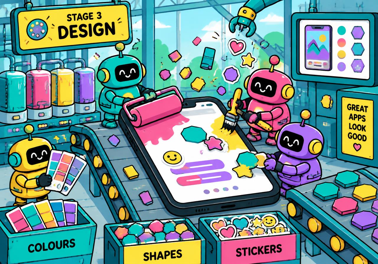Paint job: Colours, shapes and stickers slapped on with love.